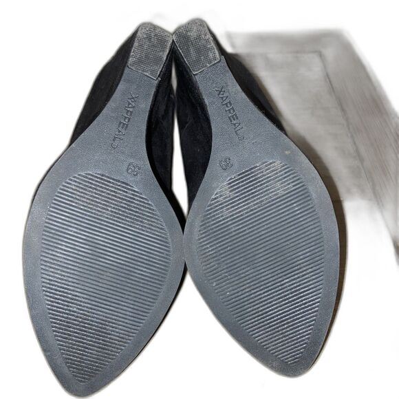 X-APPEAL Licorice Style Black Close Point Toe Hidden Heel Wedge Woman's size 9 - Picture 8 of 16